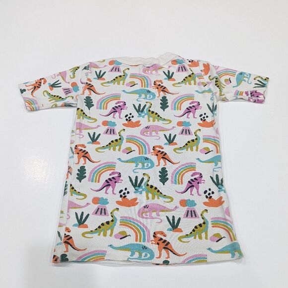 Hanna Andersson Rainbow Dino Dinosaurs Short John Organic Cotton Pajamas 120 6 7 - Picture 3 of 9